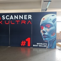 Mur d'arrière-plan en tissu SEG en forme de L TIANLANG pour lancement de produits technologiques, stand de salon professionnel, affichage LED modulaire, système en aluminium