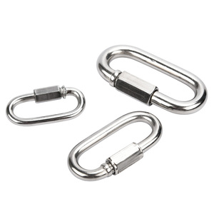 Yishichun Anneau de connexion rapide en acier inoxydable 304, mousqueton galvanisé pour escalade, maillon de chaîne - Product Image 3