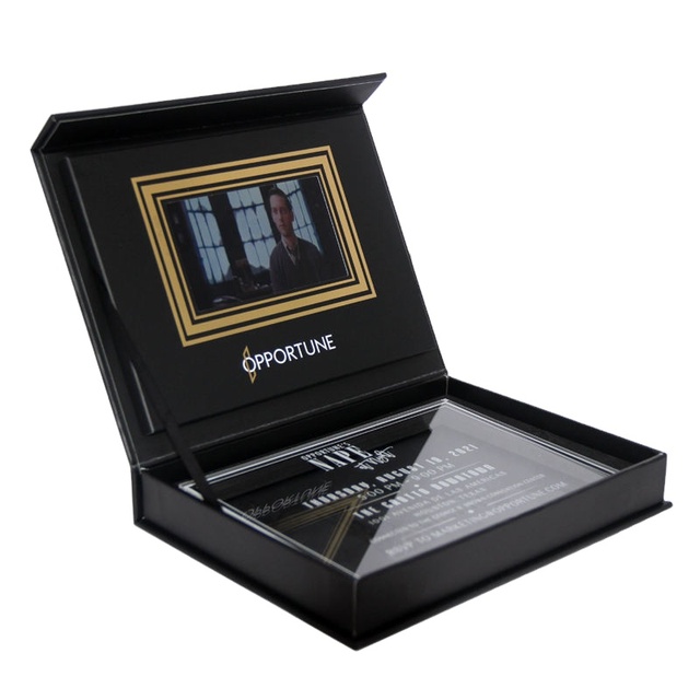 Chinese Factory Video Box Video Brochure Box With Lithium Battery