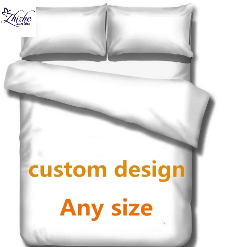 Set Sarung Duvet Kain Serat Mikro Cetak Kustom 3D Foto Gaya Cetak Kustom