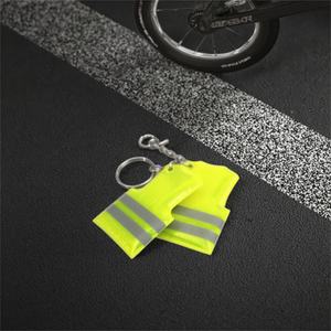 Factory Direct Customizable LED Light Vest Shape Keychain Enhanced Visibility Yellow PVC <b>Reflective</b> <b>Material</b> <b>Reflective</b> <b>Material</b> - Product Image 1