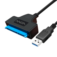 Alta calidad USB3.0 SATA 7 + adaptador de 15 pines Cable DE DATOS DE PVC trenzado cobre puro Compatible 2,5 pulgadas SSD HDD SDD tipo C USB 3,0 duro