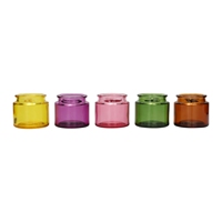 Vente en gros de pots à bougies en verre de luxe à étiquette privée avec couvercle en bois pour la fabrication de bougies