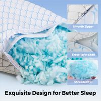 Couverture de qualité supérieure refroidissement mémoire sommeil cou oreiller pas cher Nantong orthopédique cervical déchiqueté éponge mémoire mousse roi taille oreiller