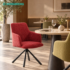 Silla de comedor giratoria comercial de 360 grados con cojín de espuma de alta densidad y tela, silla giratoria para proyectos de hostelería y bistró. - Product Image 1