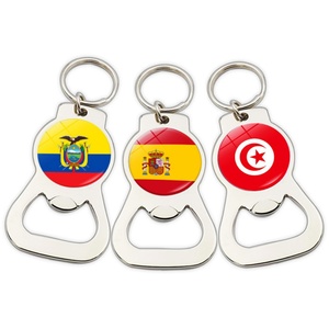 <b>Custom</b> Qatar World Soccer Cup Souvenir Vintage Metal Crafts Keychain With Enamel Printing Cartoon Style Bottle Opener Included - Product Image 4