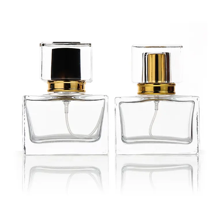 Frascos de perfume vazios elegantes de 30ml, frascos recarregáveis de vidro com atomizador spray