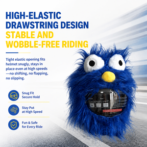 Funda <span class=keywords><strong>de</strong></span> Casco <span class=keywords><strong>de</strong></span> Invierno Anti-UV <span class=keywords><strong>de</strong></span> Peluche Azul con Diseño <span class=keywords><strong>de</strong></span> Monstruo para Motociclismo, Fiestas, Cosplay y Decoración Personalizada - ¡Venta Caliente Transfronteriza! - Product Image 3