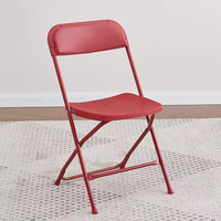 Chaise pliante en maille avec structure en fer, légère et durable, capacité de 300 lb, idéale pour les événements scolaires, les fêtes, les banquets et les conférences
