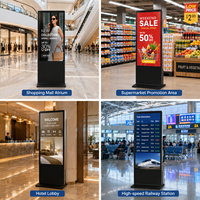 Kiosco Interactivo con Pantalla Táctil Android, Pantalla LCD Comercial para Publicidad en el Vestíbulo de Negocios