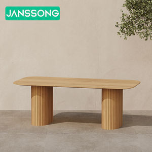 ชุดโต๊ะเก้าอี้ริมสระน้ำสำหรับรีสอร์ท ชุดโต๊ะเก้าอี้รับประทานอาหารในสวนโรงแรม เฟอร์นิเจอร์โต๊ะและเก้าอี้ไม้สักทันสมัย ดีไซน์ใหม่ปี 2025 ชุดเฟอร์นิเจอร์สำหรับสวน - Product Image 6