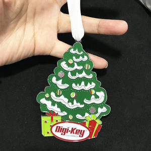 Design personalizzato decorazioni in lega di zinco 2025 metallo forniture regalo ornamenti albero di natale ciondolo palle albero decorazioni ornamenti - Product Image 2