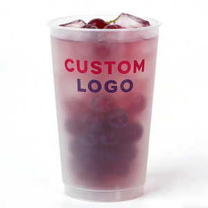 Personalized Frosted PP <b>Plastic</b> Custom <b>Cups</b> with UV Printing 90mm Diameter for Wedding 12oz Juice Drinking Party Supplies - Product Image 1