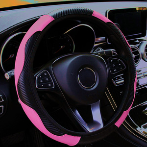 ฝาครอบพวงมาลัยคาร์บอนไฟเบอร์ 38 ซม. สีแดงลายดำเย็บด้วยเครื่องจักรสำหรับเมอร์เซเดส เบนซ์ทุกฤดูกาลไม่มีรุ่นวงแหวนด้านใน - Product Image 4