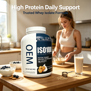Proteína de Suero de Leche Aislada 100% Hidrolizada <span class=keywords><strong>ISO</strong></span> 100, Suplemento de Proteína para Gimnasio, Venta al Por Mayor OEM Personalizada - Product Image 2