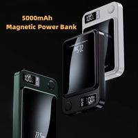 批发 5000mAh PD 20W 15W 无线充电器 ABS 锂聚合物电池 磁铁 防水 LED 显示屏 高容量 超薄