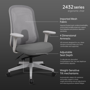 Las mejores sillas de oficina <span class=keywords><strong>Adino</strong></span> con piezas de repuesto para sillas de oficina Ergo Silla de oficina Kursi Direktur Sillas De Oficina Kursi Ergonomis - Product Image 3
