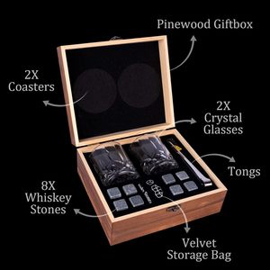 Wooden Box Whiskey Stones <strong>Gift</strong> Set Whiskey Glass Set <strong>Gift</strong> Box Whiskey Glass Set <strong>Gifts</strong> for Men - Product Image 2