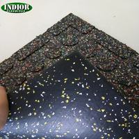 Véritable tapis de gymnastique en caoutchouc noir pour le sol, rouleau de tuile, puzzle, terrain de jeu, EPDM, épaisseur antidérapante de 15mm.
