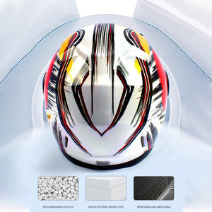 <span class=keywords><strong>Casque</strong></span> <span class=keywords><strong>intégral</strong></span> de Moto à batterie électrique pour adulte, petit indice en Fiber de carbone, équipement de sport - Product Image 4