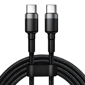 Cavo di Ricarica <span class=keywords><strong>USB</strong></span> <span class=keywords><strong>C</strong></span> Intrecciato da <span class=keywords><strong>2</strong></span> Metri 100W Nero - Product Image 1