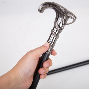Aleación de aluminio Cobra-Head bastón de lujo <span class=keywords><strong>bastones</strong></span> decorativos bastón para caminar hombre elegante moda Vintage bastón - Product Image 3