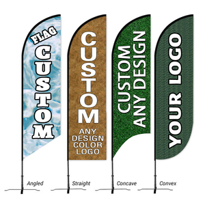 Лидер продаж, двусторонний Печатный Летающий баннер Swooper, наружная реклама, флаг из стекловолокна, рекламные флаги, события, пляжный флаг - Product Image 4
