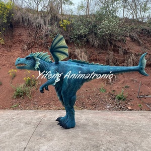 Disfraz de Dragón Animatrónico de Tamaño Real con Patas Ocultas, Accesorios para Películas, Modelo de Dragón Azul Realista que Camina - Product Image 2