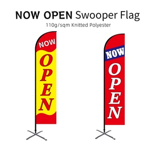 Bây giờ mở lông cờ bãi biển cờ 60*240cm 110gsm đan Polyester lưỡi biểu ngữ - Product Image 4