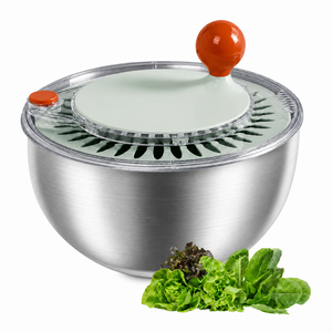 LOVFE <span class=keywords><strong>Essoreuse</strong></span> <span class=keywords><strong>à</strong></span> Laitue Manuelle, Séchoir <span class=keywords><strong>à</strong></span> Légaves en Acier Inoxydable, Capacité 5L, Lavable au Lave-vaisselle - Product Image 1