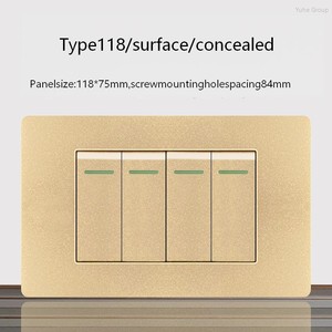 Interrupteur mural électrique standard 1/2/3 pour hôtel, prise murale électrique domestique - Product Image 6