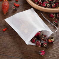 Bolsa de papel de filtro orgánico de grado alimenticio, bolsas de filtro de té vacías biodegradables con cadena