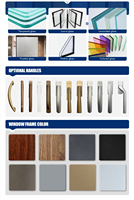 Fenêtre à battant moderne en aluminium Deslano, double vitrage isolant, étanche, design commercial intérieur