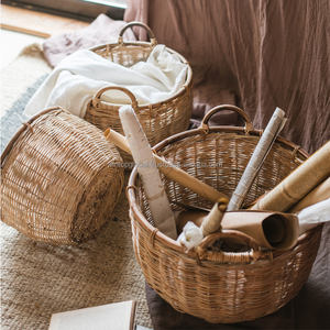 Wholesale Eco-Friendly Stylish Durable Rattan Bamboo <b>Fabric</b> Multifunction Storage <b>Baskets</b> Clothing Solution - Product Image 2