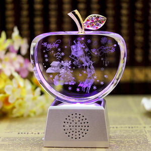 Petit Pont Offre Spéciale 3D Gravé Au Laser Souvenirs Amour <span class=keywords><strong>Ange</strong></span> Thèmes Cristal Verre <span class=keywords><strong>Pomme</strong></span> pour Cadeaux De Noël Décor À La Maison - Product Image 4