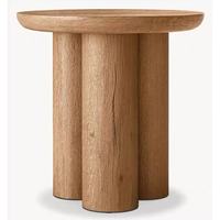 Table basse ronde en bois moderne pour salon, meubles de maison, structure en acier, facile à nettoyer, garantie de 2 ans