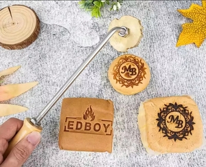 شعار مخصص ختم العلامة التجارية خبز جوز الهند براندر برغر النحاس ختم الغذاء - Product Image 2