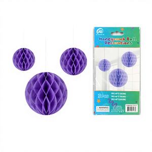 Ae Trading Inc – Décorations Murales en Papier Nid d'Abeille de Bonne Qualité, Lot de 3 Boules en Papier pour Fêtes de Thanksgiving - Product Image 1