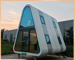 Sáng tạo thông minh ánh sáng thép container Modular nhà cho cắm trại gạo nhóm Homestay nhà bếp hoạt động tam giác nhà thiết kế - Product Image 2