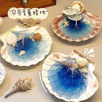 Ins Style Natural Sea shell Luxus Weihrauch Private Label Duft kerzen Geschenks ets für Hochzeit Weihnachten DIY Crafts