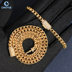 Precio al por mayor Cadena de eslabones cubanos clásica de moissanita de plata de ley 925 chapada en oro de 18K de 4mm, Collar de moda, Joyería para fiesta, Regalo - Product Image 5