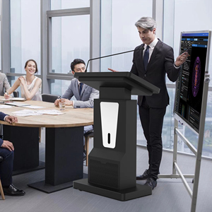 <span class=keywords><strong>Atril</strong></span> de podio digital para auditorio con pantalla de Escritura compatible capacitiva electromagnética de 21,5 pulgadas y altavoz para conferencias - Product Image 1