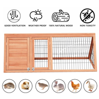 Poulailler en bois de haute qualité avec grillage métallique, portable, léger, compact, pour l'intérieur et l'extérieur, pour volailles, poules et lapins
