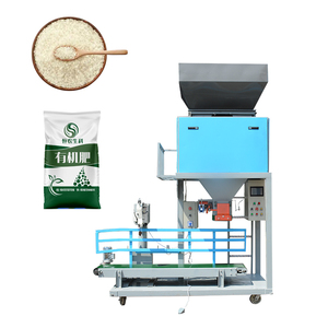 Machine de remplissage semi-automatique pour sacs en jute de 10 kg, 25 kg, 50 kg, pour le riz, les granulés d'engrais, les aliments pour oiseaux, les graines - Product Image 1