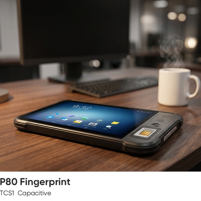 P80 Android 13 8 Inch Rugged Tablet With Uhf Rfid Scanner Built With Fingerprint Optional