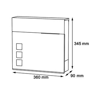 Boîte aux <span class=keywords><strong>lettres</strong></span> murale pour appartement, livraison express, boîte aux <span class=keywords><strong>lettres</strong></span> à ouverture de porte, boîte postale, boîte à <span class=keywords><strong>lettres</strong></span> à travers la porte - Product Image 6