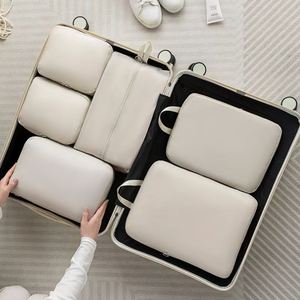 6-Piece Memory Foam Packing Set -Compression Travel Cubes With Custom Logo Luggage Organizers - Product Image 6