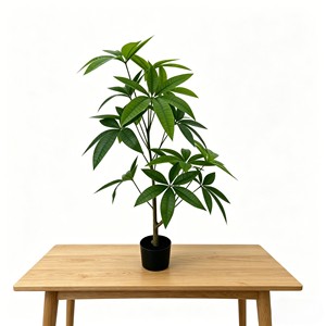 Artificial <b>Plant</b> Money Tree Simulation Large Green Leaves Home Decoration <b>Plastic</b> Potted Landscape Bionic <b>Plant</b> Fortune Tree - Product Image 5