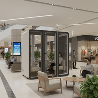 Cabina de Reuniones Móvil Insonorizada Moderna UNIBOOTH, Cabina Telefónica, Módulo de Oficina de Instalación Rápida, Marco de Aluminio de Precisión para el Hogar