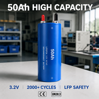 Celda LiFePO4 de Grado A, 50Ah, 3.2V, Batería Cilíndrica LFP 60145, Tipo Tornillo, Certificación CE UN38.3 RoHS para ESS, Bicicletas Eléctricas y Montacargas